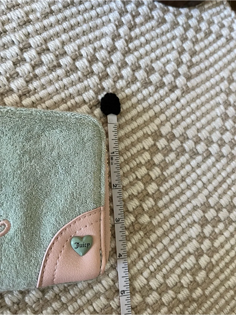 NWT Juicy Couture Sugar Rush Wallet – Frosty Green / Pink Velour